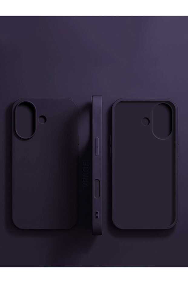 iPhone 16 Dark purple Luxury Silicone Case for iPhone 17 16 14 12 11 13 15 Pro Max Fashion Shockproo