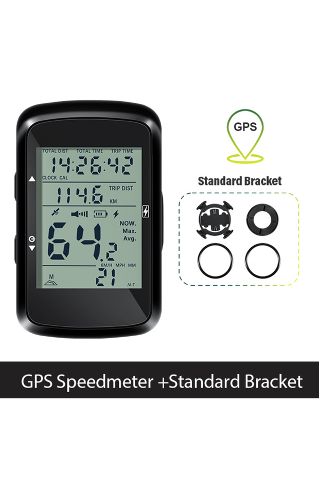 كمبيوتر دراجات ODO039 NEWBOLER مع نظام تحديد المواقع GPS لاسلكي، عداد المسافات والسرعة للدراجات، شاشة 2.4 بوصة FSTN، بلوتوث 5.0