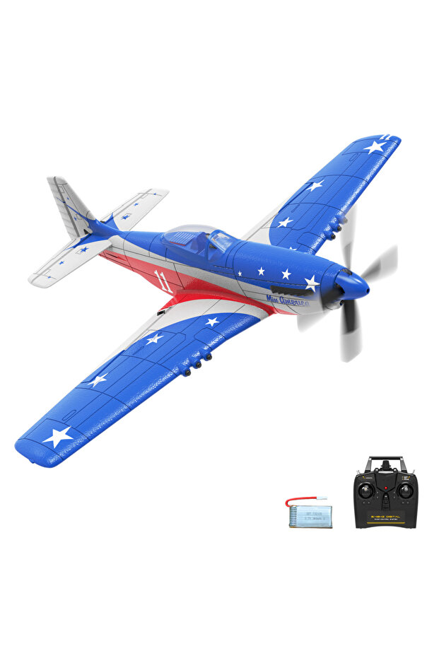 P51 V3 Plane Volantex New Spitfire RC Plane EPP 400mm Wingspan RC Fighter One Key Aerobatic 2.4G 4CH