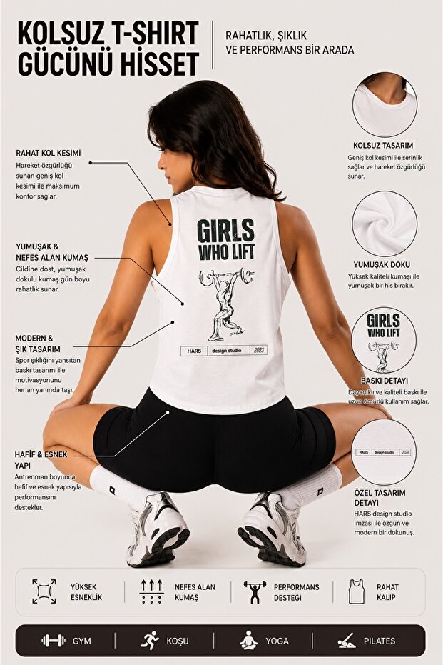 Women's White Training Sports T-Shirt