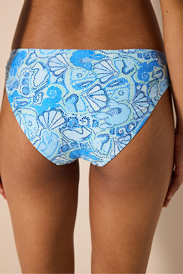 Shell Side Mavi Çok Renkli Bikini Altı - 2