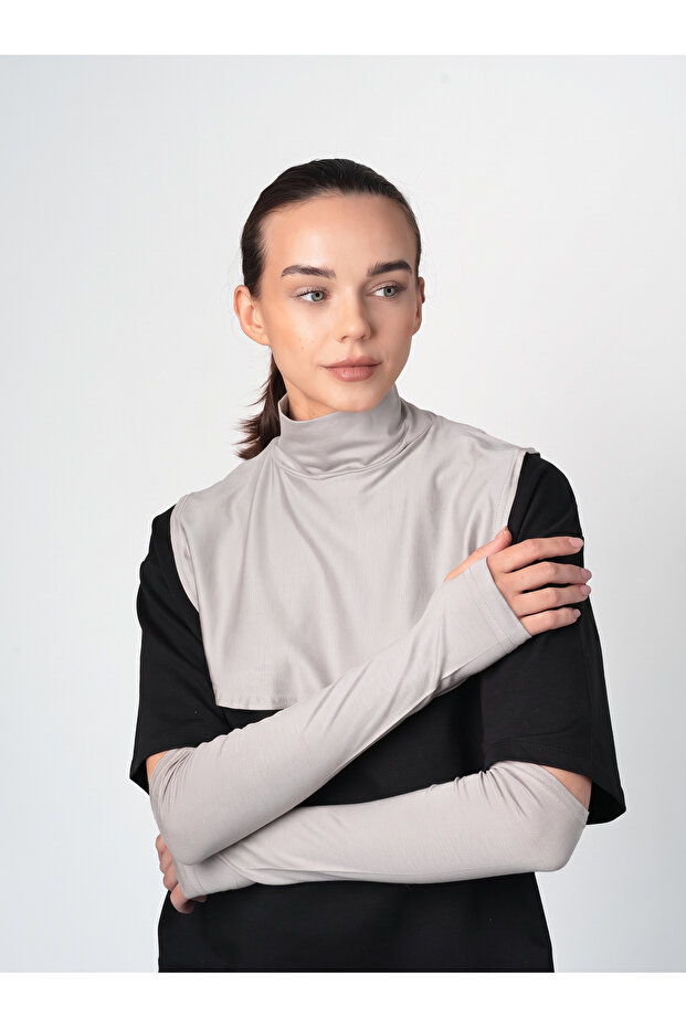 Collar + Sleeve Set Combination - Light Gray - (St175), (Id 7817528)