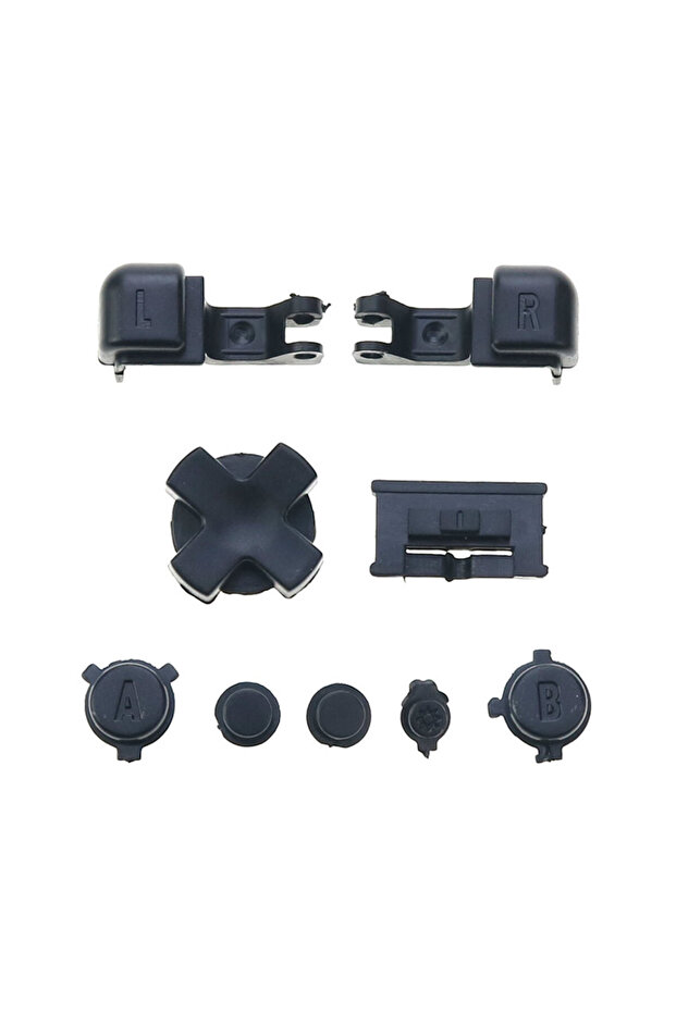 مجموعة أزرار بديلة سوداء من YuXi لجهاز Gameboy Advance SP لوحدة التحكم GBA SP LR AB D-Pad Power Butto