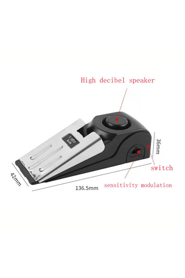black B9789A Secure Your Home or Apartment Anywhere with This Portable Door Stop Alarm!