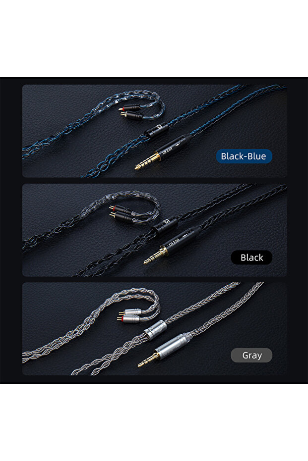 كابل IEM من KBEAR ST12Plus باللون الأزرق، كابل ترقية 2Pin، موصل كابل نحاسي 4N 4.4MM MMCX/2PIN-S