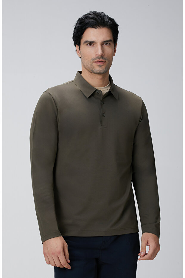 N-Tech Haki Polo Yaka T-Shirt - 2