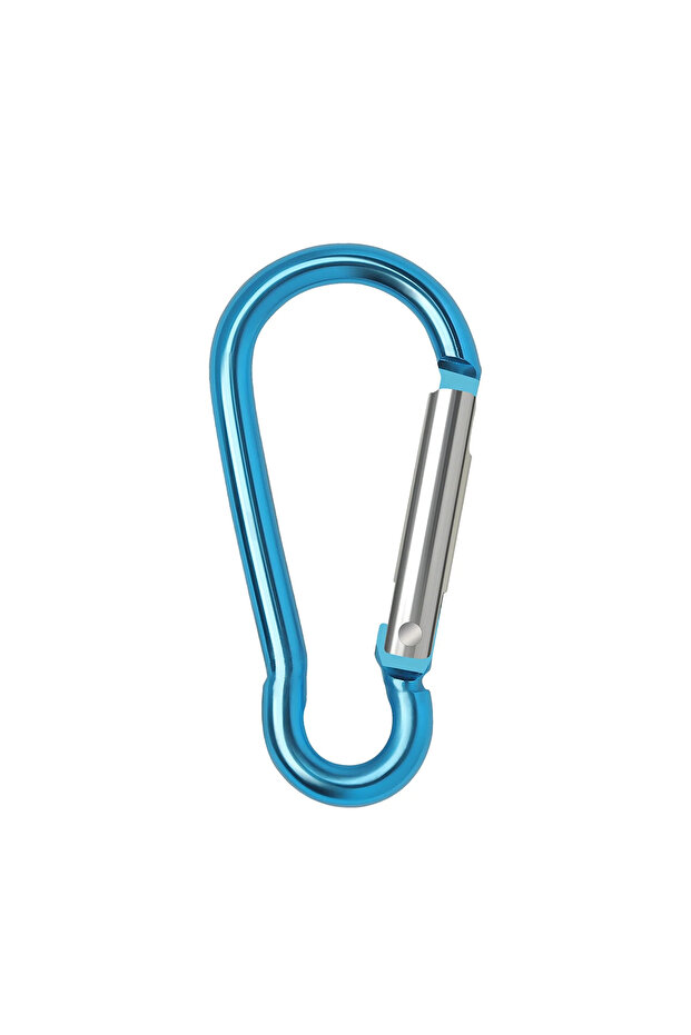 Sky blue 5pcs Aluminum Carabiner Key Chain Clip Outdoor Camping Keyring Snap Hook Accessories