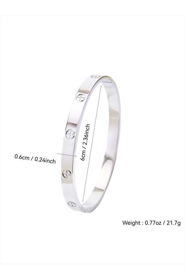 B A 1-Piece 18K Gold-Plated Stainless Steel Ladies' Gold Bracelet, A Durable and Fashionable Jewelry