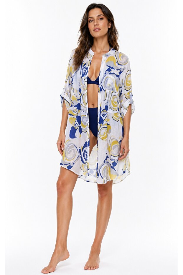Italian Short Shirt Dress 100% Cotton