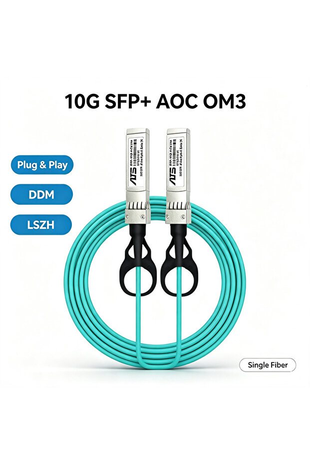 كابل بصري نشط OM3 10G SFP+ إلى SFP+ بطول 2 متر، كابل ألياف بصرية OM3 10GBASE، LSZH DDM متوافق مع Mi
