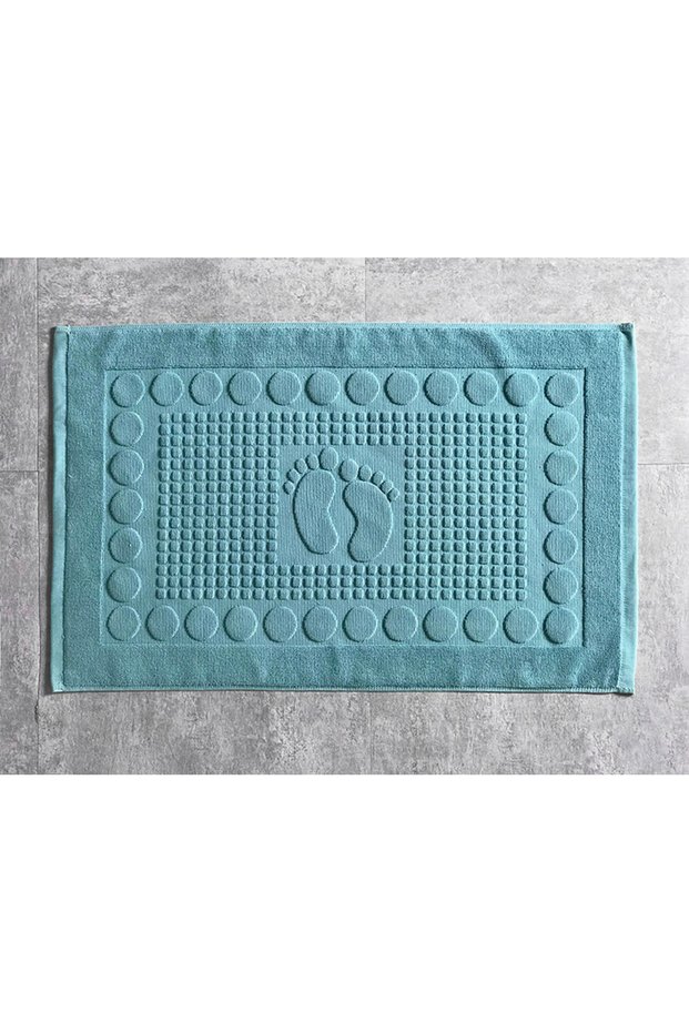 1pc 500MMx800MM blue 380g Hotel Floor Towel White Foot Carpet SPA Shower Room Mats 100%Cotton High Q