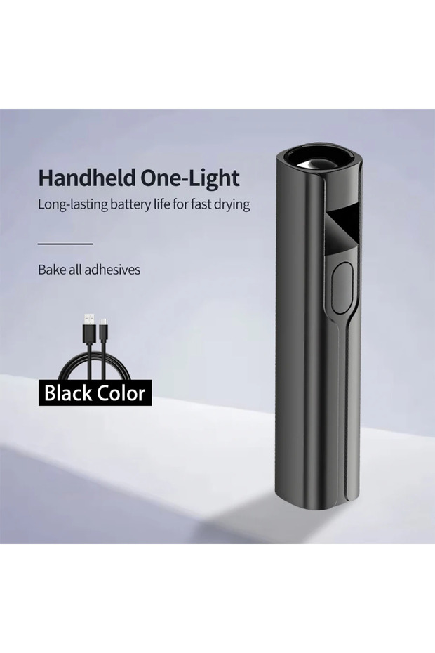 365nm Black Portable Mini UV Nail Lamp for Gel Nails Handheld UV Light for Nails LED Nail Lamp 3W Na