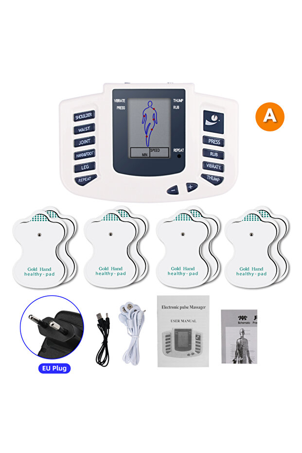 EU Package A Full Body Tens Muscle Electrostimulator EMS Acupuncture Therapy Massage 16pads Digital