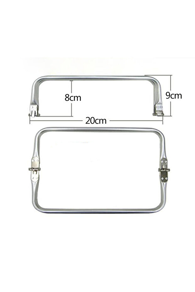 20cm-10pcs 10Pcs 20-30Cm Silver Metal Frame For Purse Doctor Aluminium Tube Handle Bag Accessories C