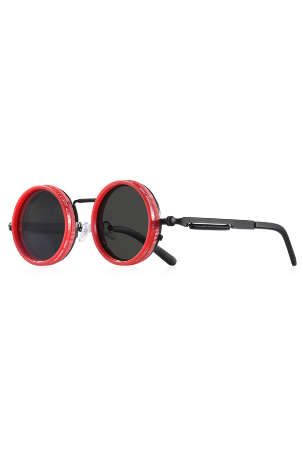 C4 Red CRIXALIS Polarized Round Sunglasses ND9 Adjustable Dimming Men Women Retro Punk Men's Fishing