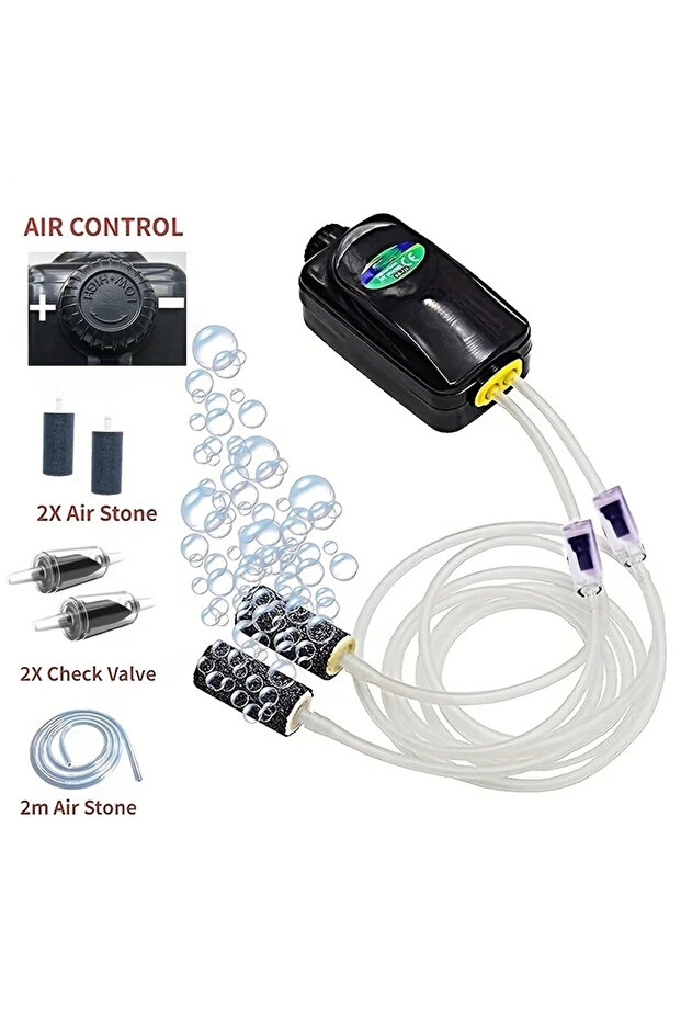 EU PULE SOBO Aquarium Oxygen Pump Aquarium Supplies 738M Double Hole 3.5w Adjustable high-power oxyg