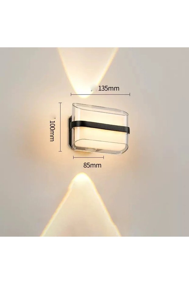 Warm light Rectangle Waterproof Outdoor Wall Lamp IP65 Circular Indoor and Balcony Corridor Aisle Co