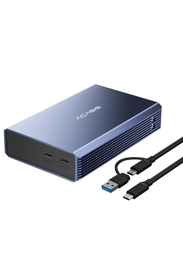 حاوية قرص صلب خارجي ACASIS EC-7252 SATA 5 Gbps RAID ثنائية الفتحات - قاعدة توصيل USB 3.0 مزدوجة للقرص الصلب مقاس 2.5 بوصة
