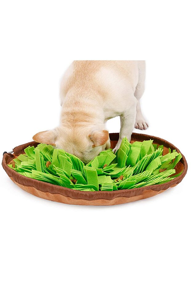 green Pet Snuffle Mat for Dogs Nosework Feeding Mat Slow Feeder for Training and Stress Relief Enco