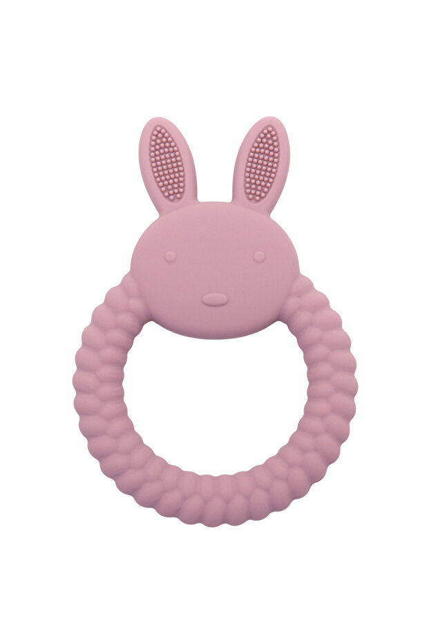 001 powder rose 1Pcs Baby Teether Silicone Toy BPA Free Cartoon Rabbit Nursing Teething Gifts Baby H