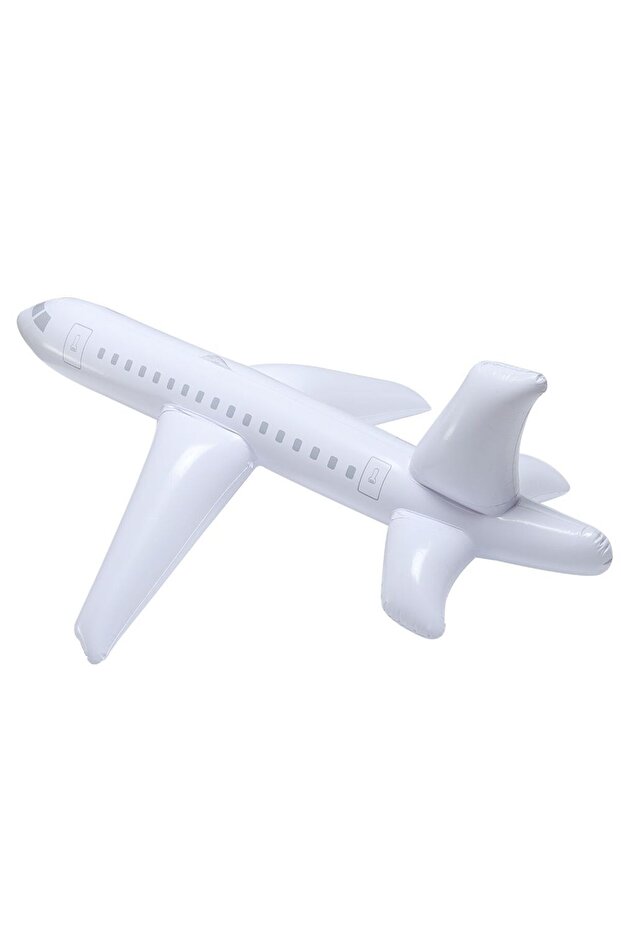 WHITE 100cm Inflatable Airplane Float Airplane Ball with Inflatable Tube for Outdoor Swimming Outdoo