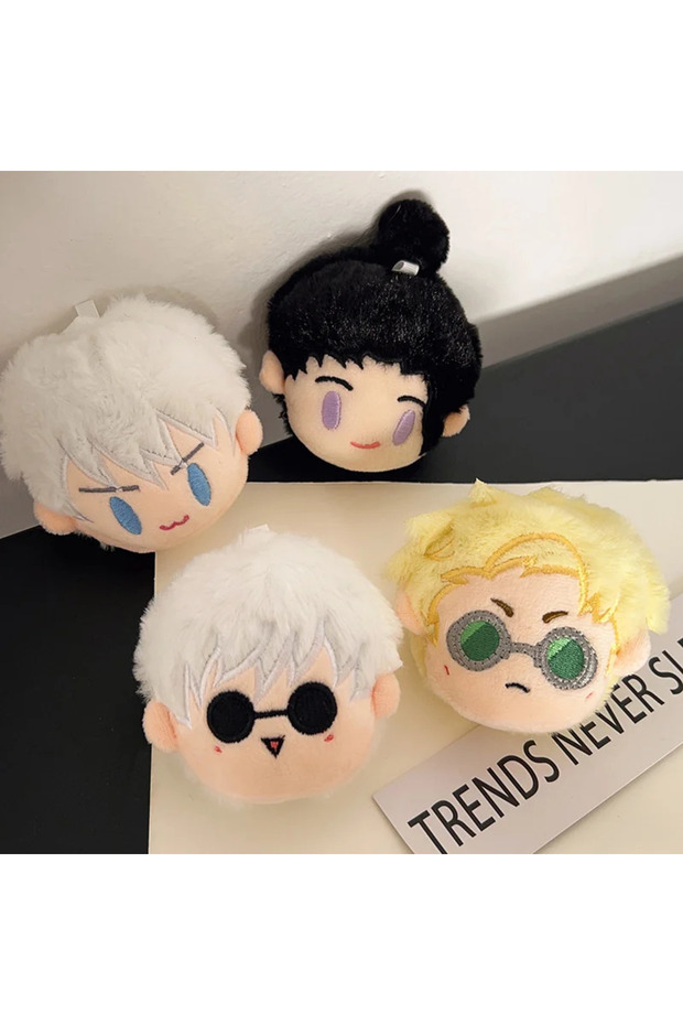 K-JJK-a-set Anime Jujustu Kaisens Plush Pendant Keychain Gojo Satoru School Bag Backpack Geto Suguru