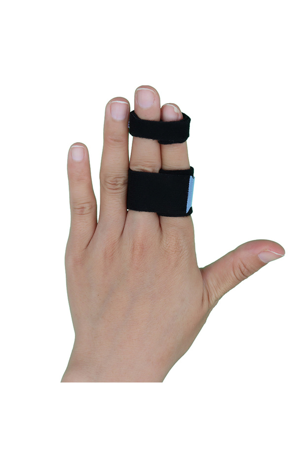 Black-1PCS Pexmen 1/2/5/10Pcs Buddy Tape Finger Straps With Padded No-Slip Hook and Loop Finger Spli