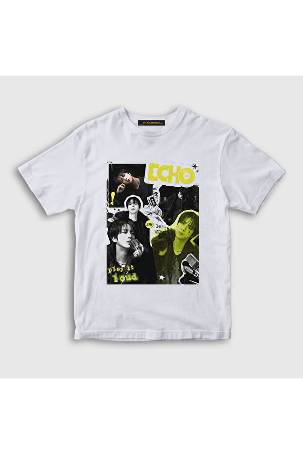 Unisex Kids White Loud Echo Kim Seok Jin Bts T-Shirt 598371Tt