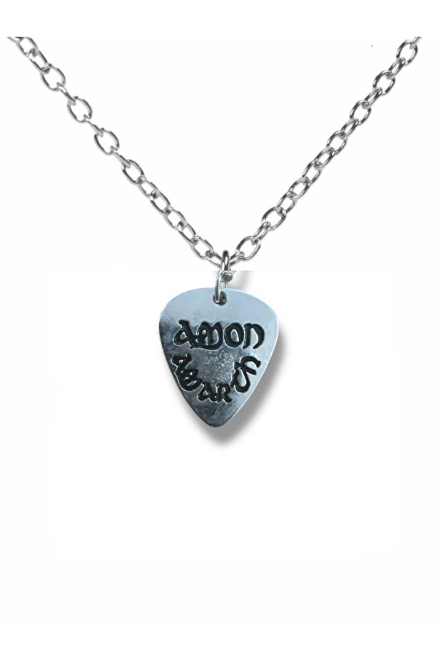 Amon Amarth Rock Band Pen Shaped Double Sided Rock Sign Metal Chain Unisex Necklace