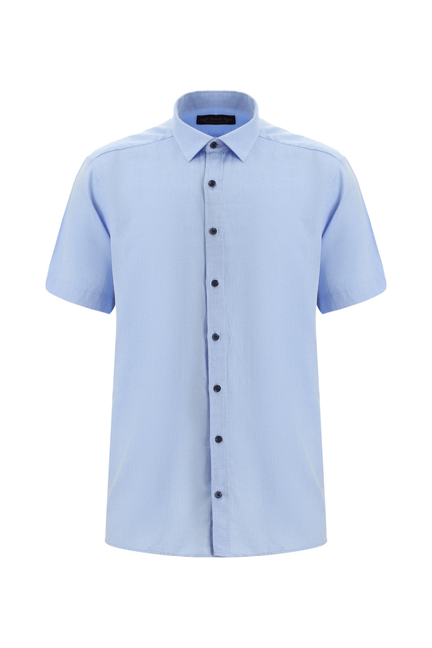 Short Sleeve Regular Fit Sports Linen Shirt