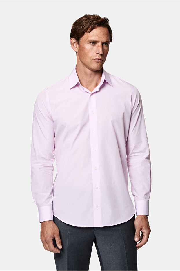 Long Sleeve Slim Fit Classic Striped 100% Cotton Italian Shirt