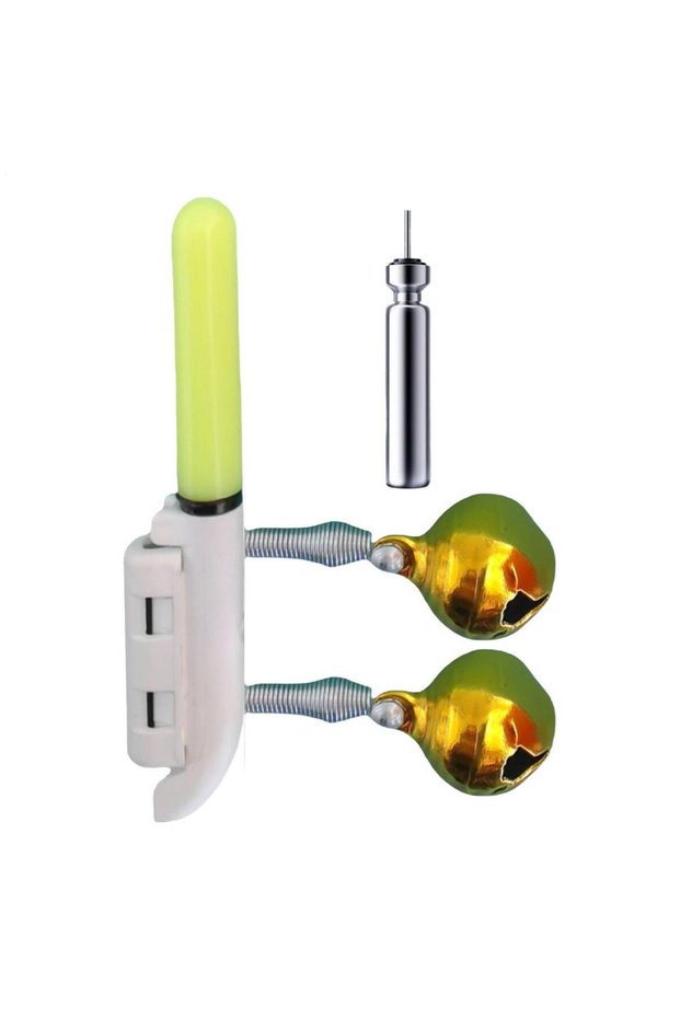 Green Fishing rod light Clip Fishing Light Stick Rod Bell USB Charge Luminous Tackle Night Bright La