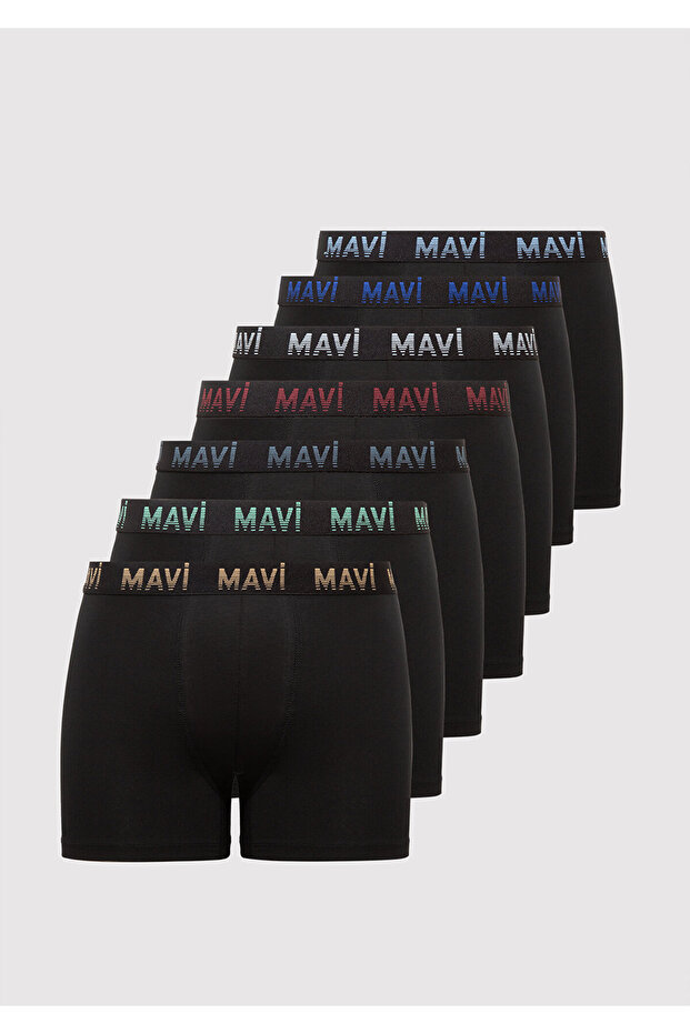 7er-Pack schwarze Basic-Boxershorts 0912287-900