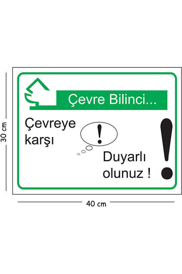 Metal Environmental Awareness Be Environmentally Aware 30X40 cm A3 Warning Occupational Safety Sign