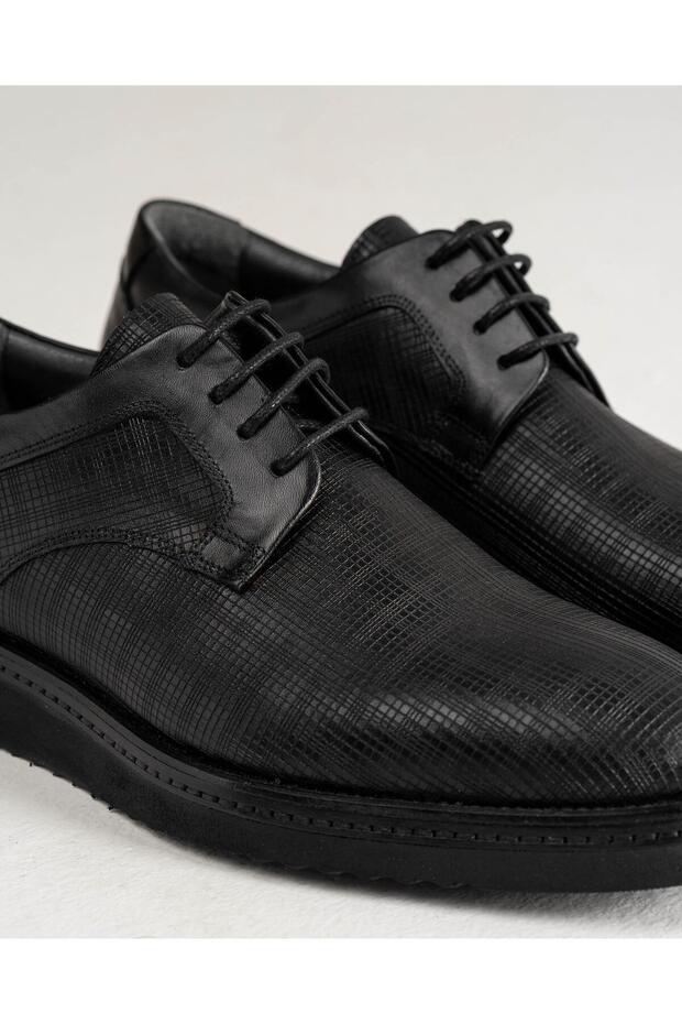Italian Style Internal and External Leather Men's Shoes Black T10389