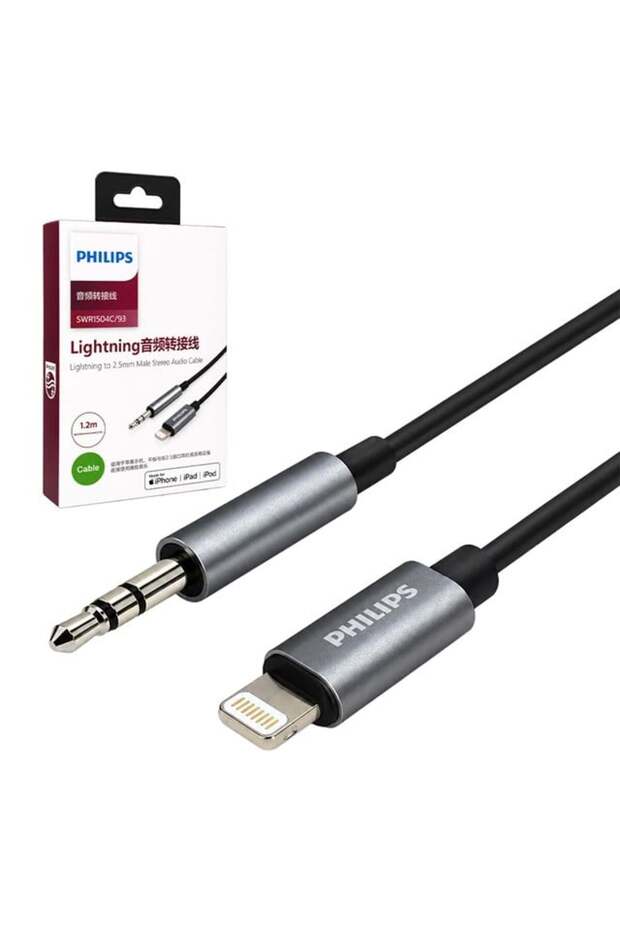 Swr1504C/93 1.2 Meter Lightning 2.5mm Slim Stereo Audio Cable - Mfi Braided Design