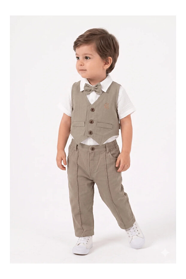 Men's Raincoat Set with Pocket Cover, 3-Piece Set (9-12-18 Months)