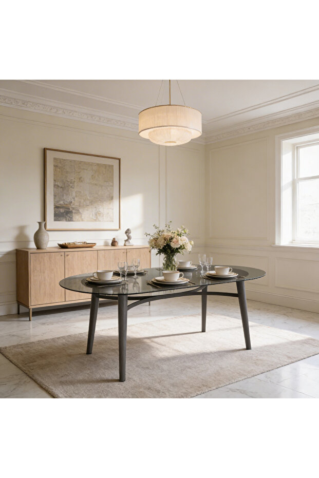 Highpoint Dining Table Functional Design with High-Quality Materials, 200X100 Cm, Brown