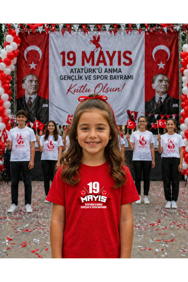 19 May Atatürk Youth Day T-Shirt 100% Cotton Oversize Unisex Printed Comfortable Fit
