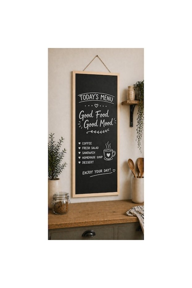Blackboard 50 x 120 cm, with solid beech wood frame