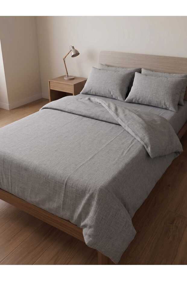 Cotton Gray Double Duvet Cover Set