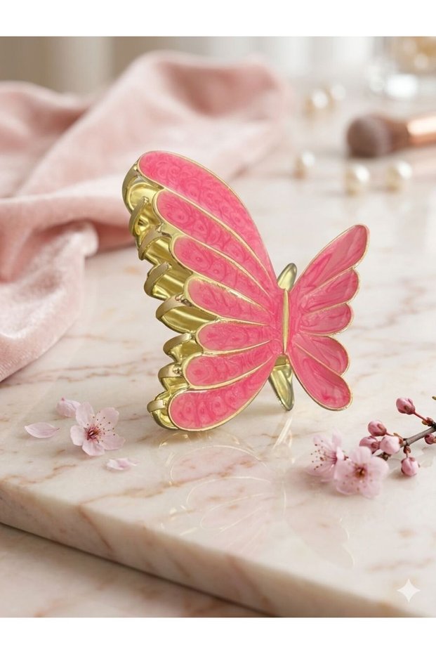 Women's Butterfly Model Stainless Metal Women's Hair Clip 6 cm