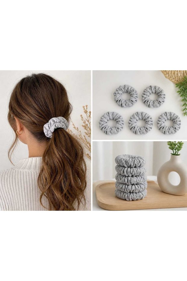 Set 5 elastice de păr tip scrunchie