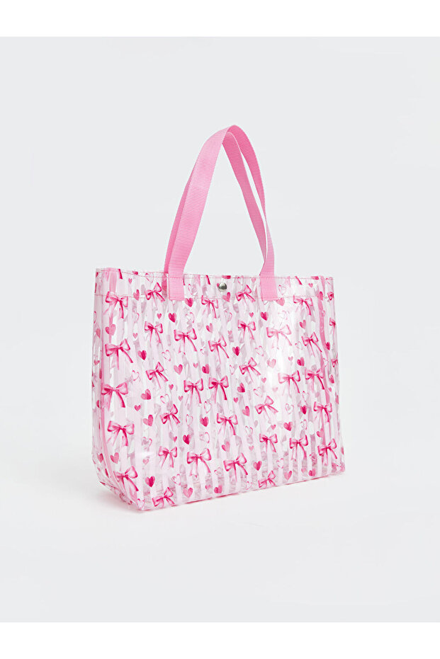 Bow Patterned Girl's Beach Bag