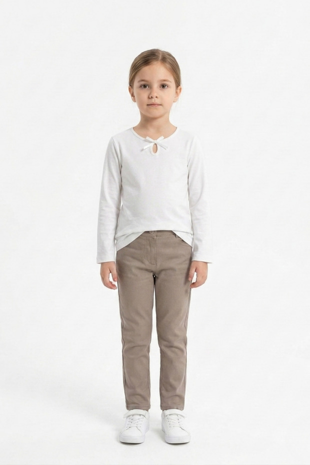 Girls' Long Sleeve Basic Soft Cotton Casual Comfortable T-Shirt