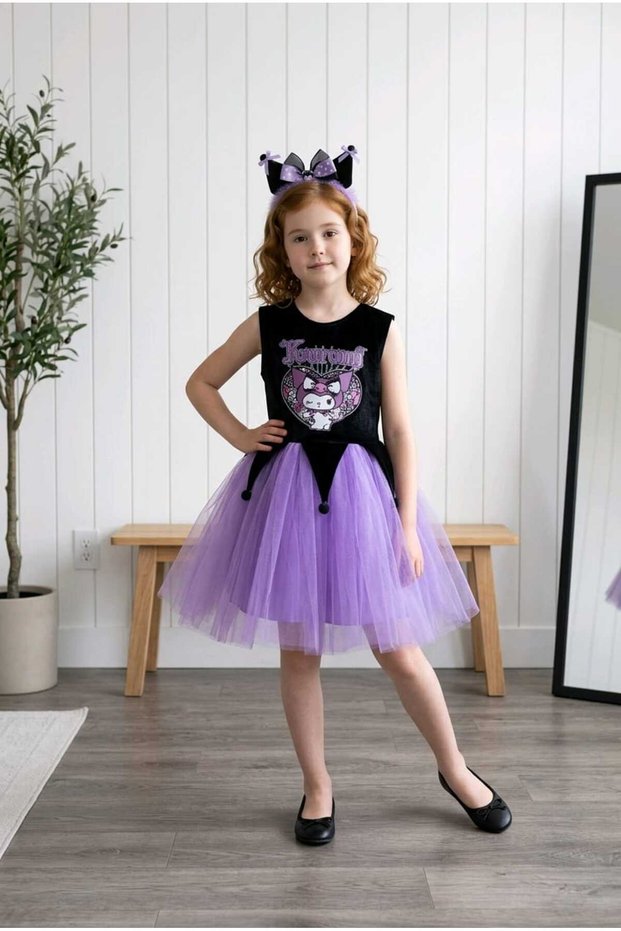 Velvet Kkuuroomi Printed Tutu Dress