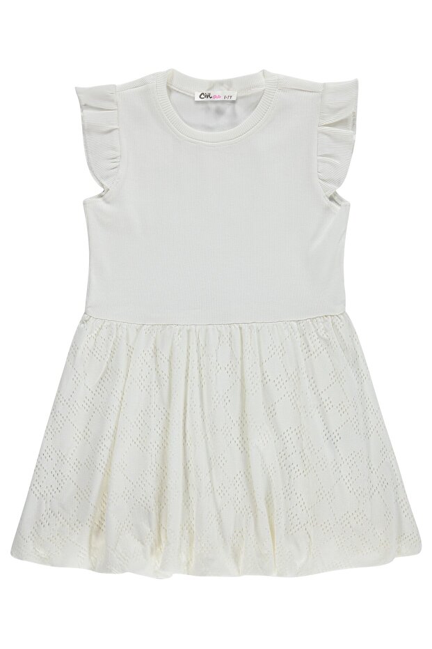 Balon 6-9 Years Old Dress - Off-White