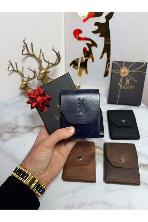 Viral Genuine Leather Convenient Unisex Wallet with Multiple Card Holders and Frame - Money Portfolio