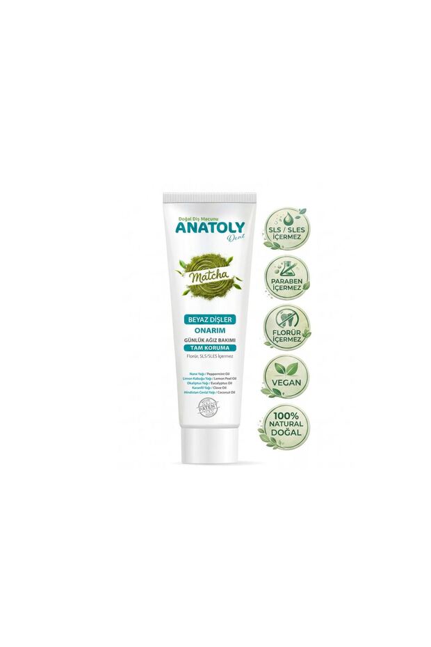 Natural Toothpaste Matcha - Fluoride-Free Anti-Stain Whitening Full Protection 100 ml
