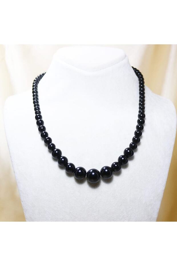 Onyx Stone Filtered Drawing Necklace